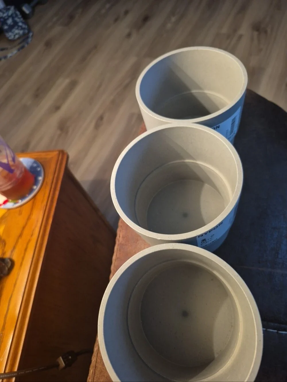 LOT OF 3 IKEA NYPON Plant Pot Indoor/outdoor Gray 3 ½